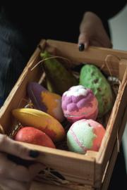 Our new jelly bombs in a fruit basket 