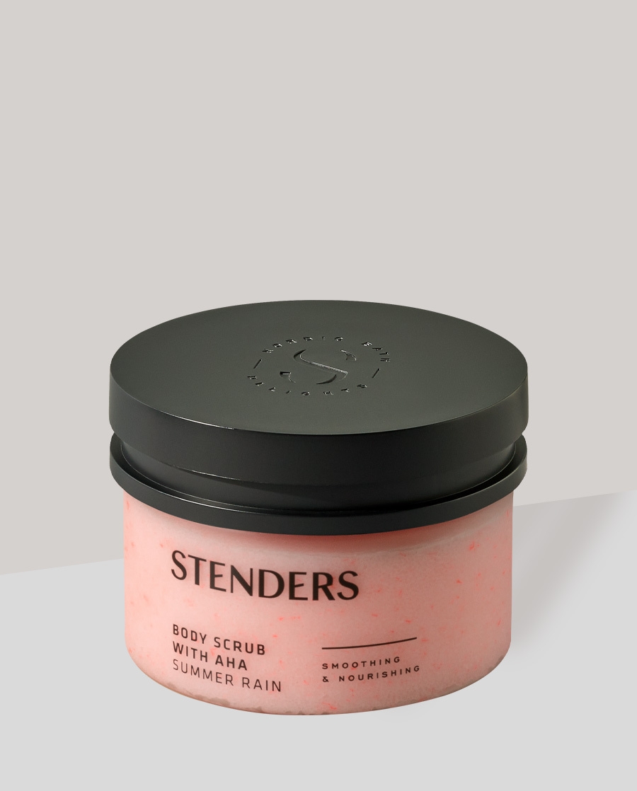 Body scrub with AHA Summer Rain STENDERS Bath and Body Care Cosmetics