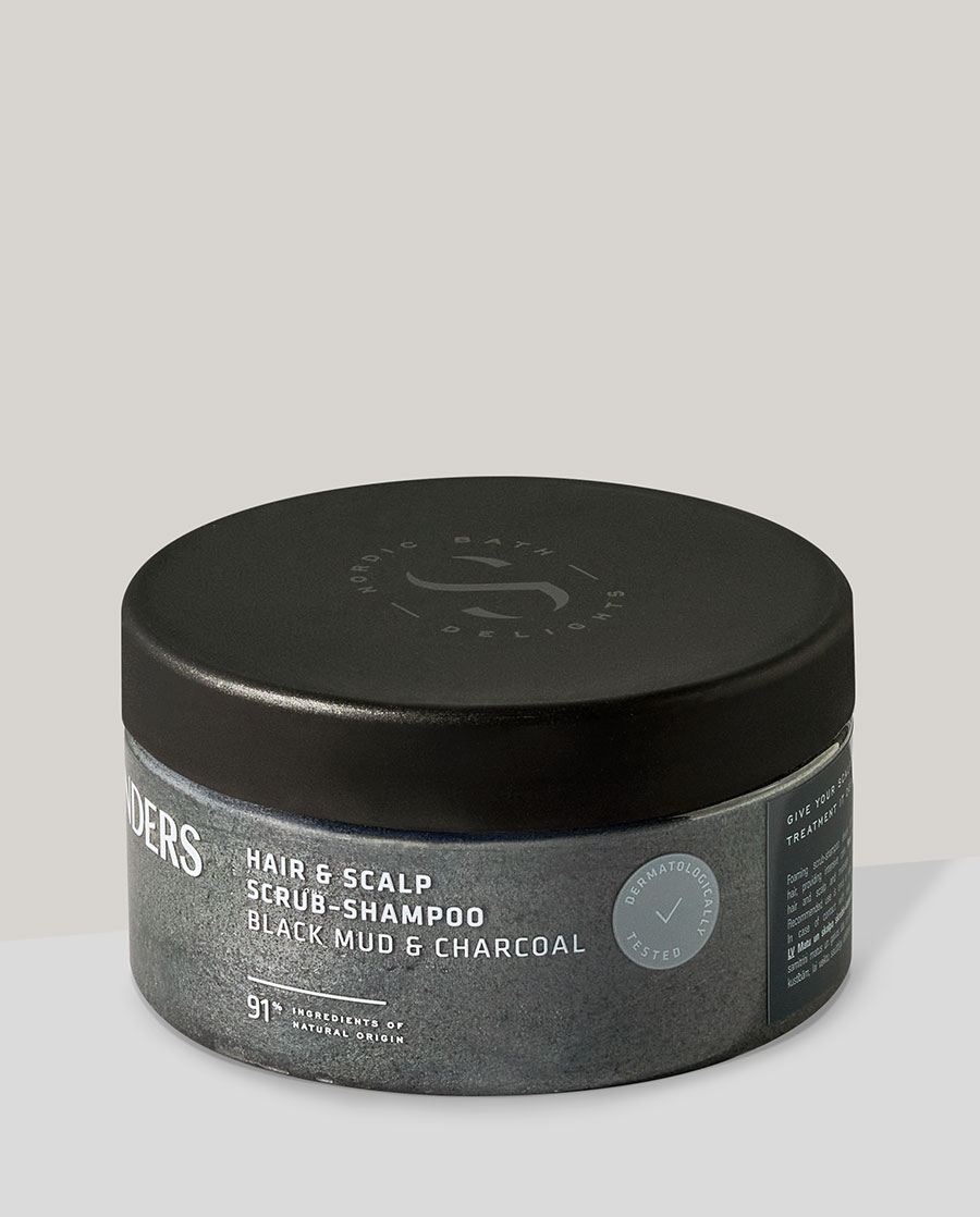 Hair & scalp scrub-shampoo Black mud & Charcoal - STENDERS Cosmetics
