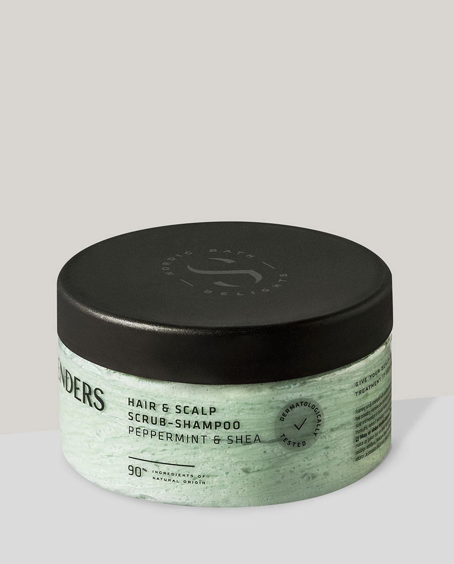 Hair scalp scrub shampoo Peppermint Shea