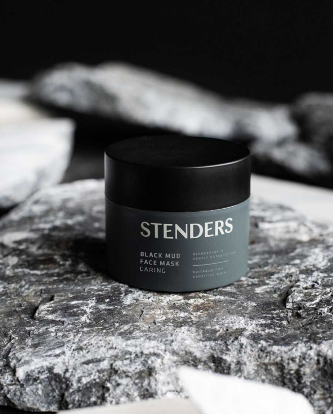 Black mud store face mask