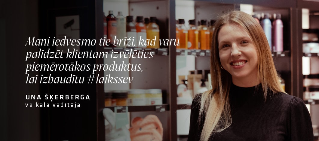 Una Škerberga veikala vadītāja